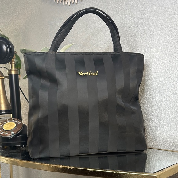 Handbags - Black Striped Women's Bag
